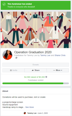 Operation Graduation Fundraiser (Source Facebook)